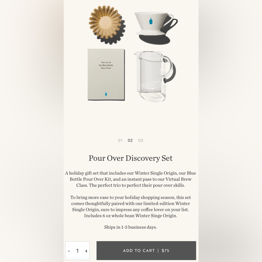 Blue Bottle Pour Over Kit